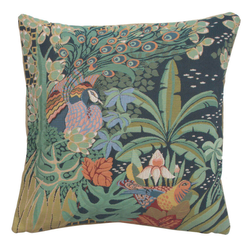 Jungle and Two Birds French Pillow Cover