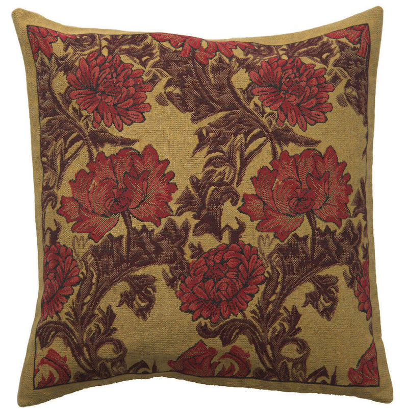 Chrysanthemum Bordo Pillow Cover