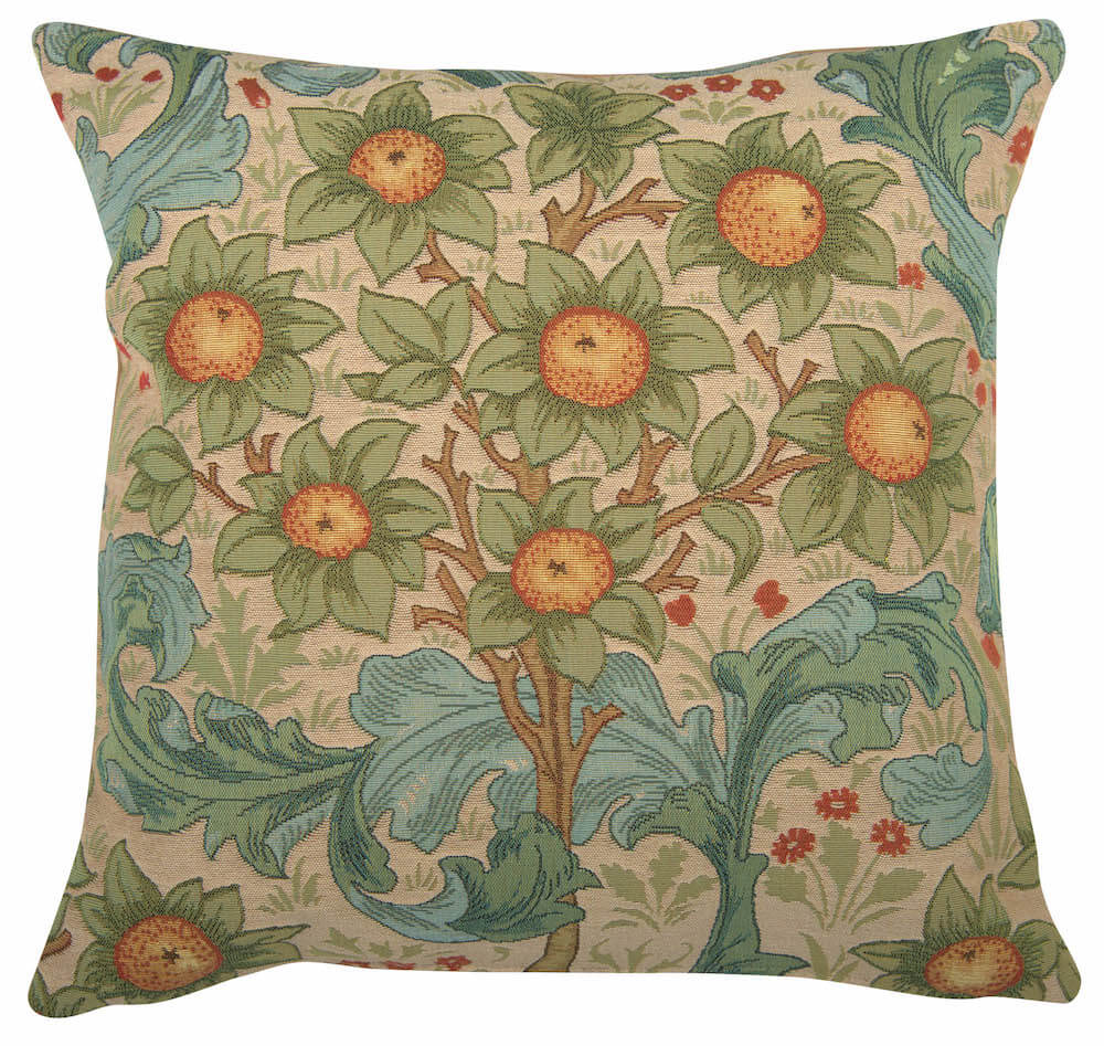 Orange Tree w-Arabesques Light French Pillow Cover