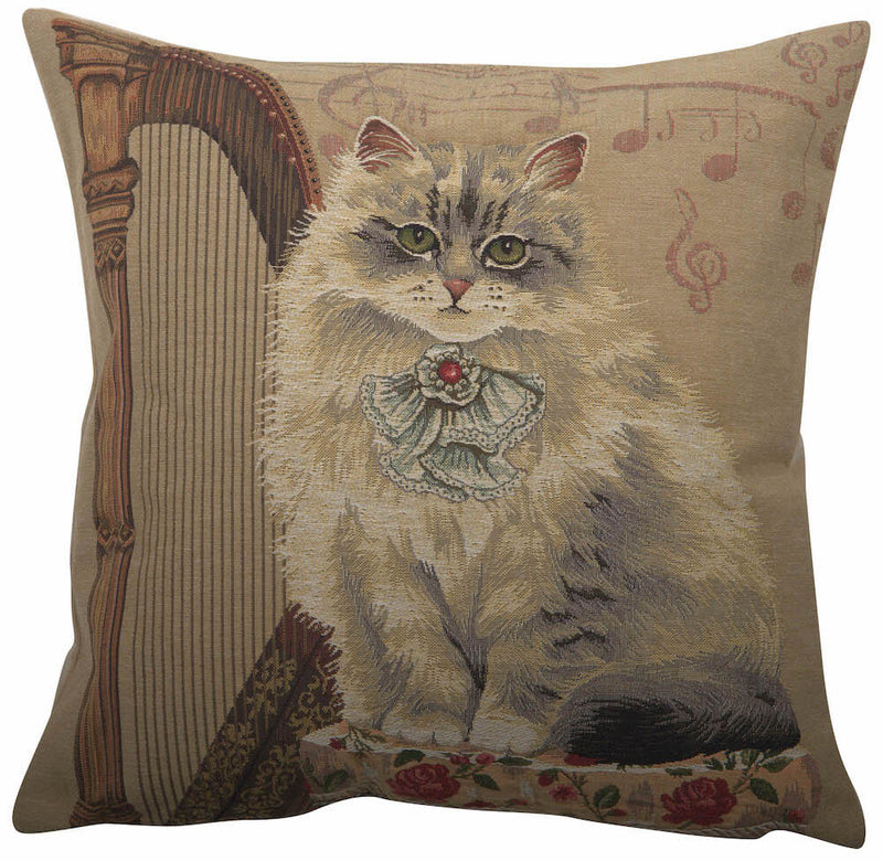 Cat With Harp European Pillow Cover