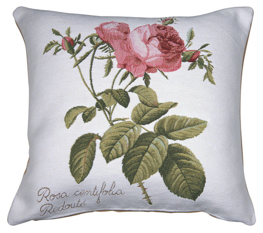 Rose On Right White French Pillow Cover