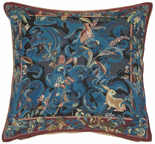 Animals with Aristoloches Blue French Pillow Cover