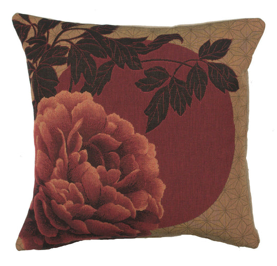 Red Peonies French Pillow Cover