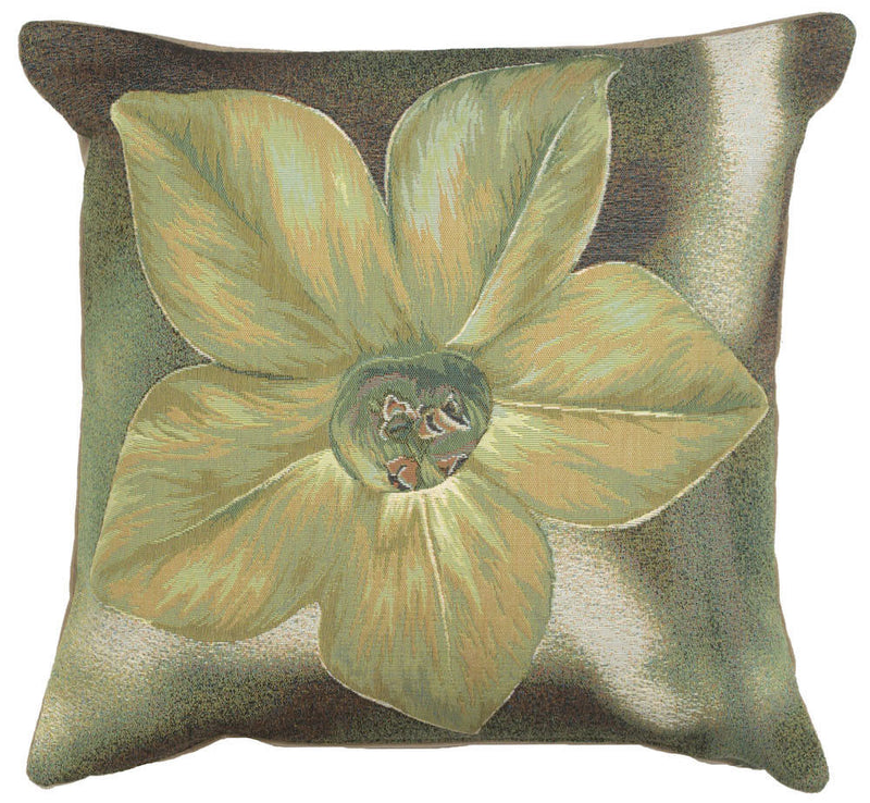 Green Star Flower French Pillow Cover