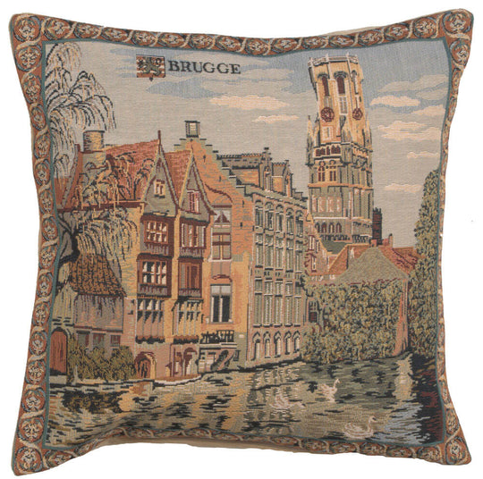 The Canals of Bruges European Pillow Cover