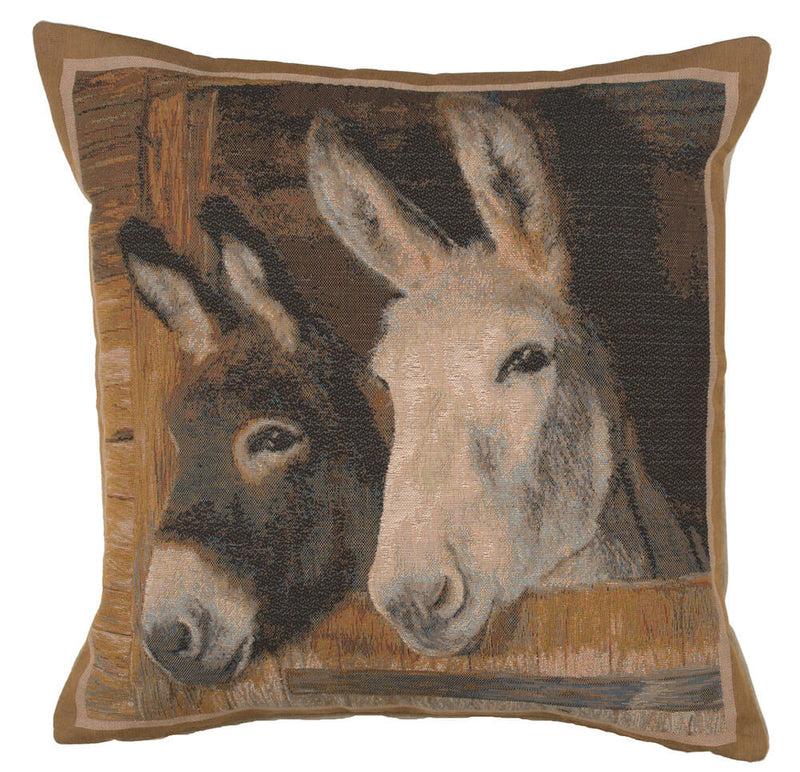 Donkeys French Pillow Cover