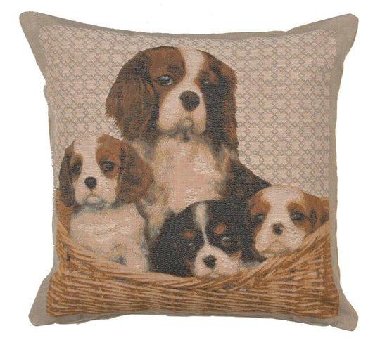 Cavalier King Charles Family French Pillow Cover