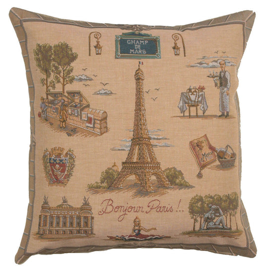 Paris Tour Eiffel French Pillow Cover
