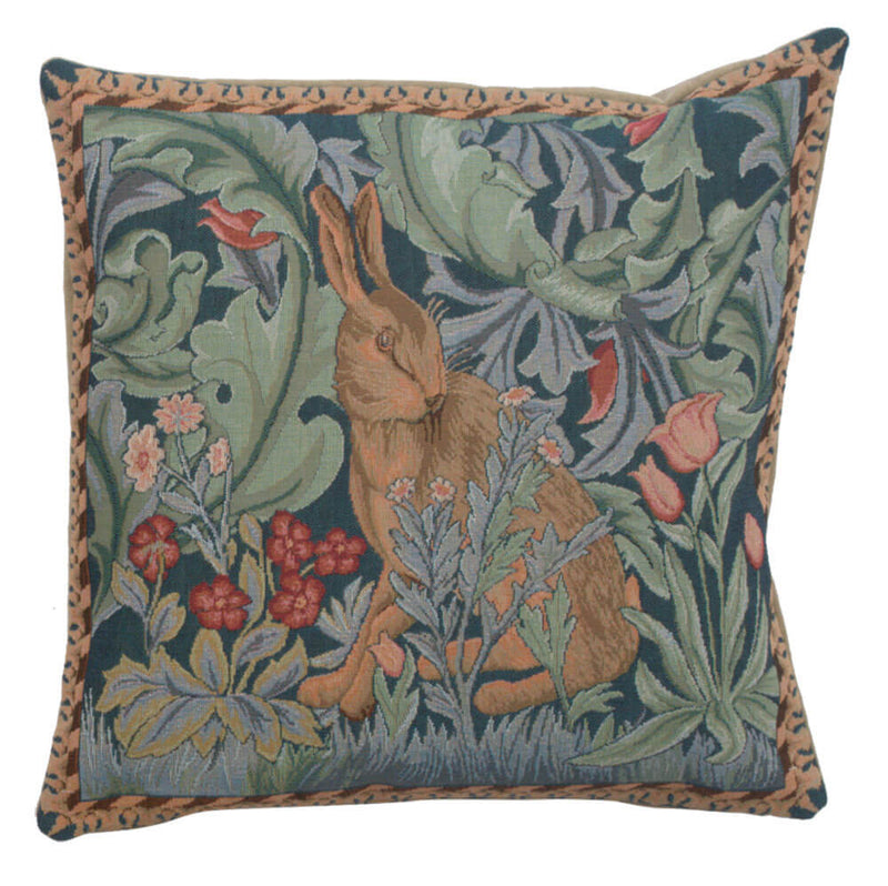 Rabbit as William Morris Left Large French Pillow Cover