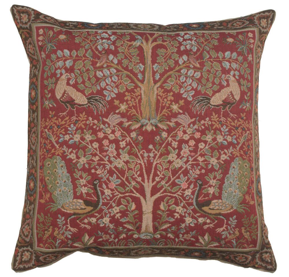 Tree In Red I French Pillow Cover