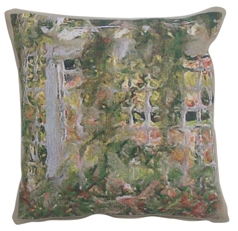 Jardin Red Flowers European Pillow Cover