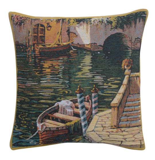 Varenna Reflections Boat II European Pillow Cover