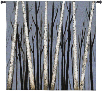 Birch Shadows Wall Tapestry