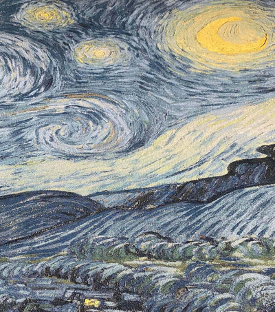Van Gogh Starry Night With Border Wall Tapestry
