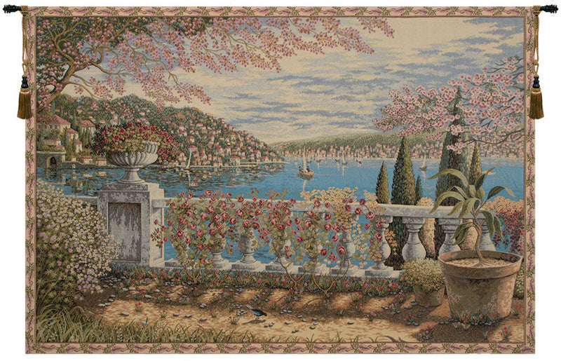 Giardino Sul Lago Italian Wall Tapestry