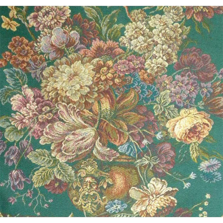 Floral Composition in Green Italian Wall Tapestry