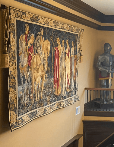Departure of the Knights of Camelot French Wall Tapestry
